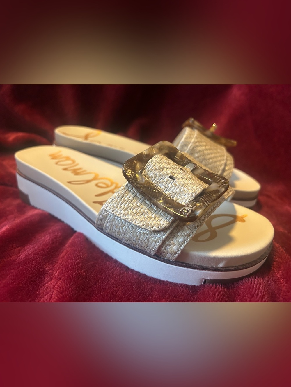 Sam Edelman Ariane Eggshell Woven Slide Sandals 6.5 NWT - Picture 12 of 12